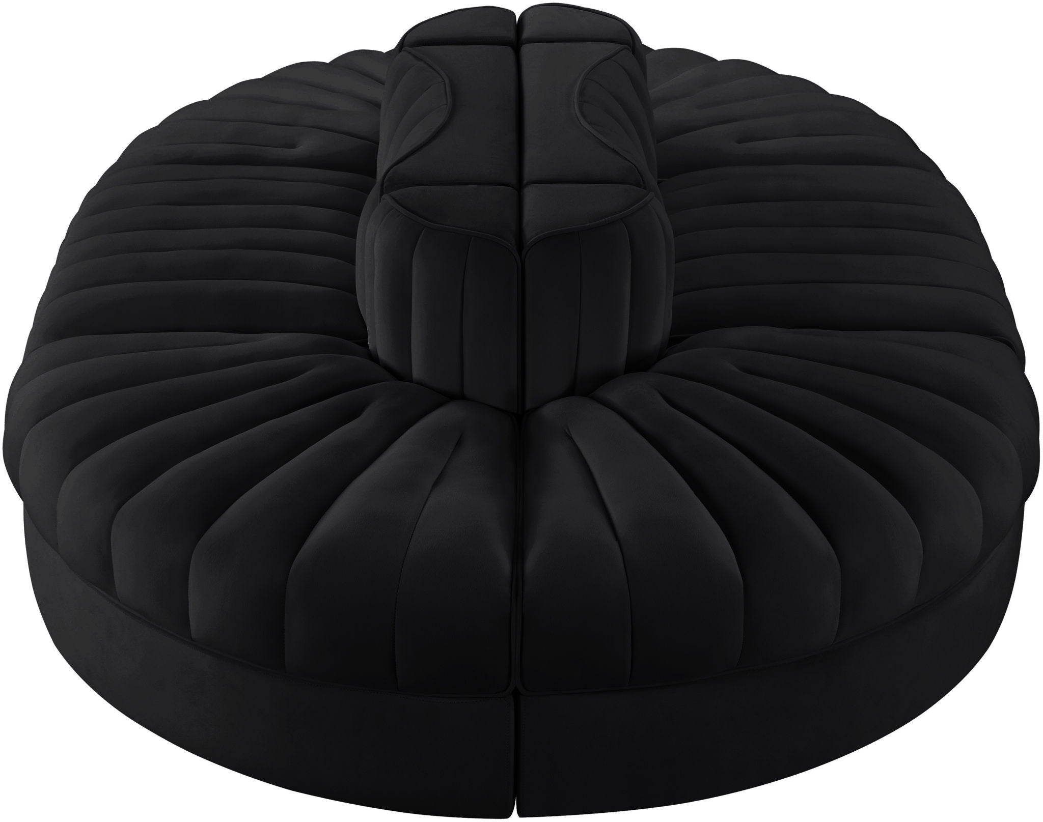 Rummi - Oval Velvet Performance Fabric Upholstered 6 Piece Modular Sectional - Urban Living Furniture (Los Angeles, CA)