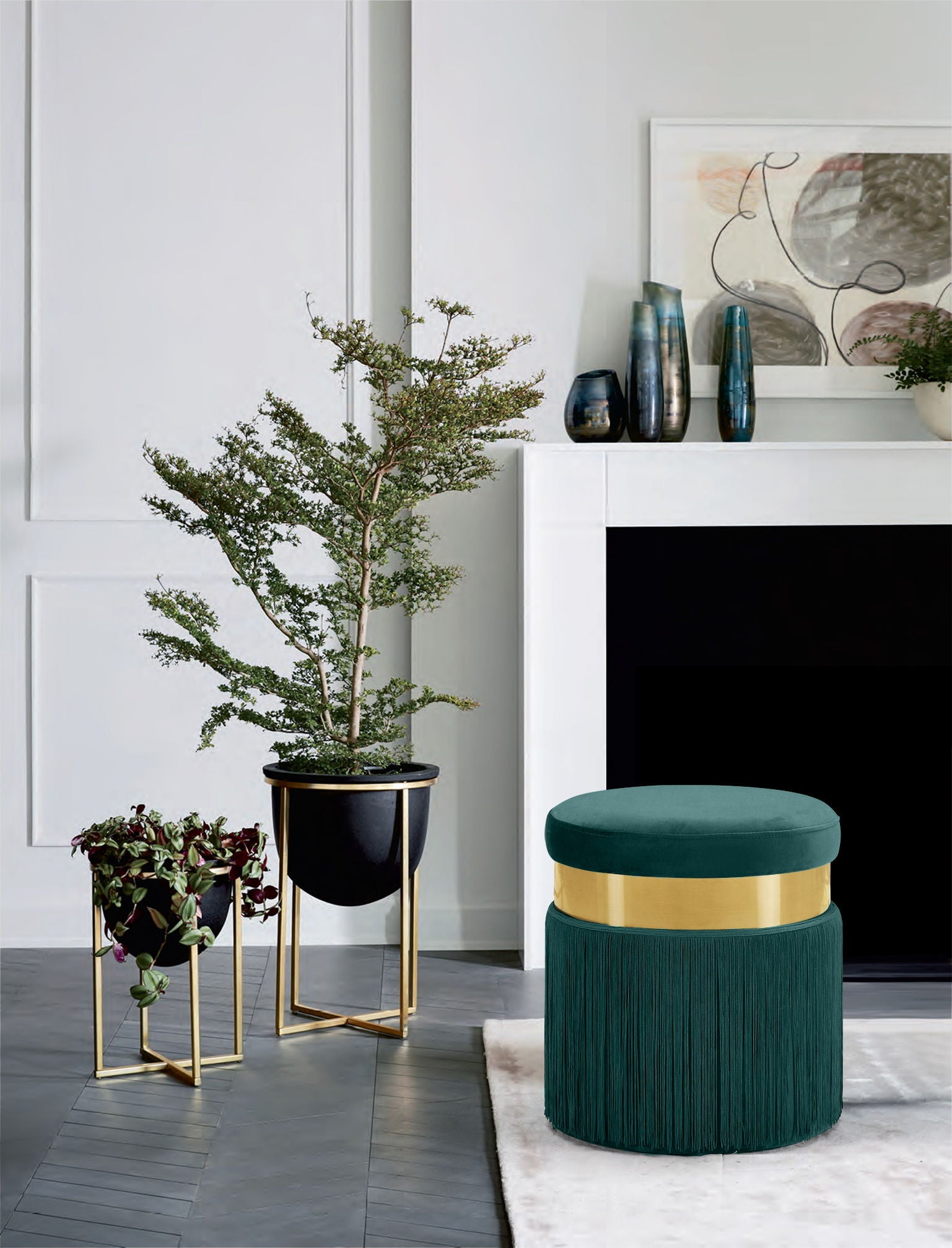 Yasmine - Stool Ottoman - Urban Living Furniture (Los Angeles, CA)