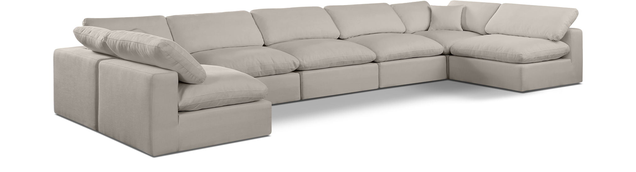 Comfy - 7 Piece Linen Modular Armless Sectional - Urban Living Furniture (Los Angeles, CA)