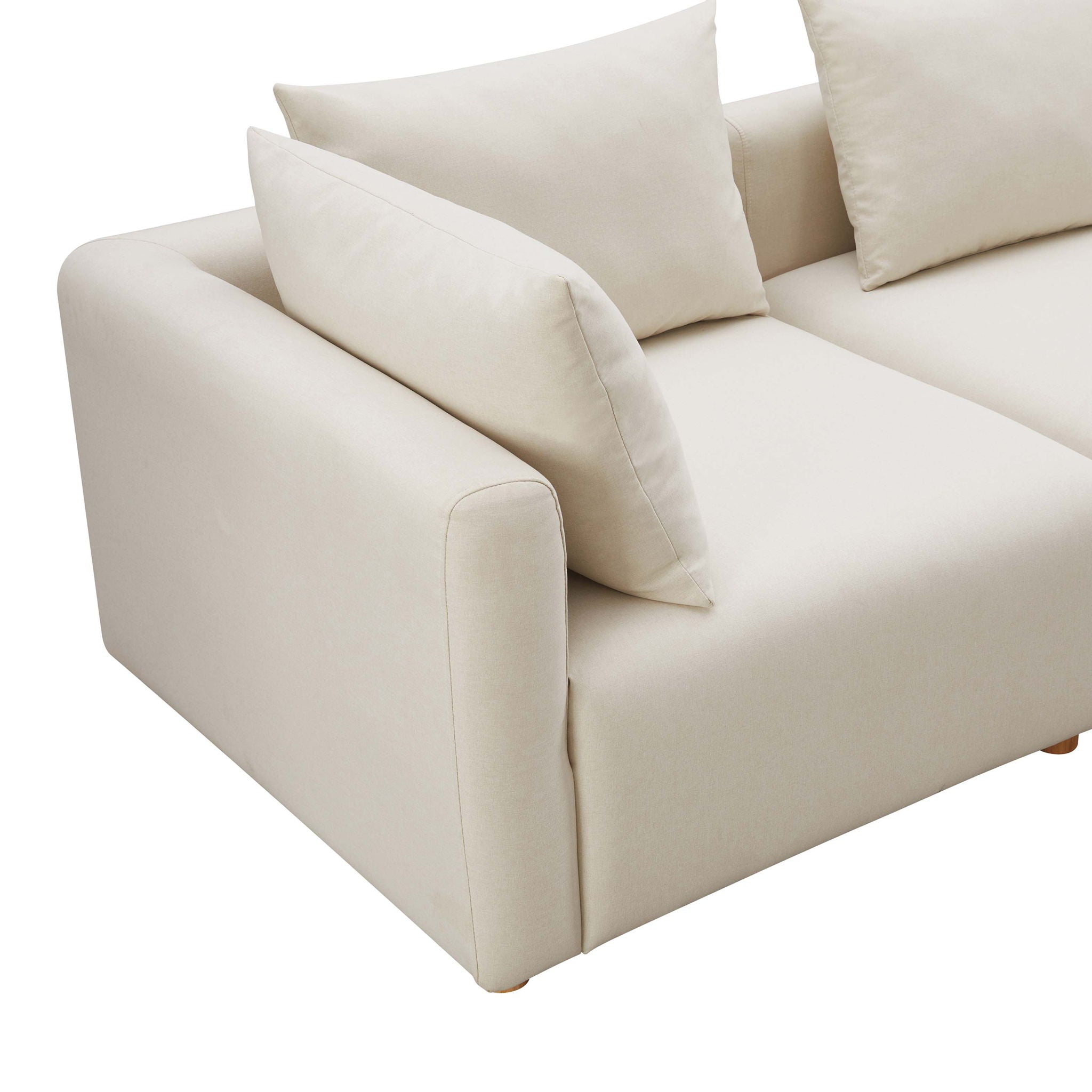Hangover - Linen Loveseat - Cream - Urban Living Furniture (Los Angeles, CA)