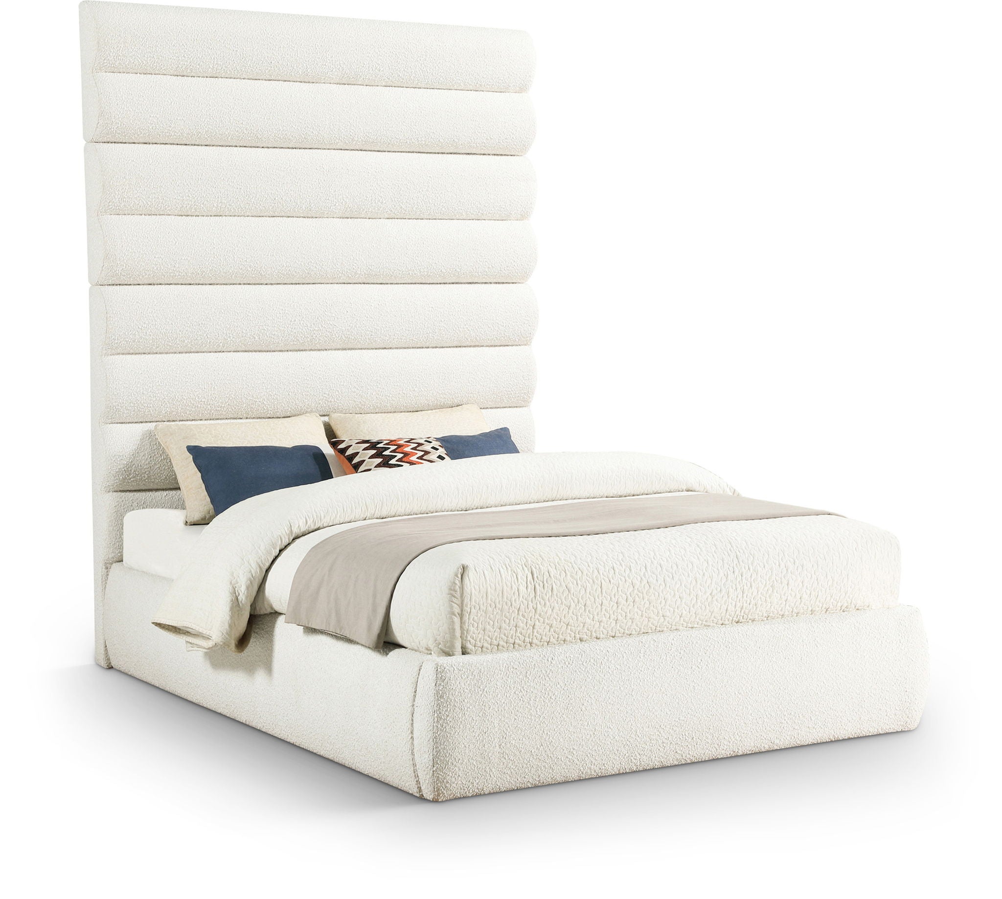 Adam - Boucle Fabric Bed With 89" Headboard - Urban Living Furniture (Los Angeles, CA)