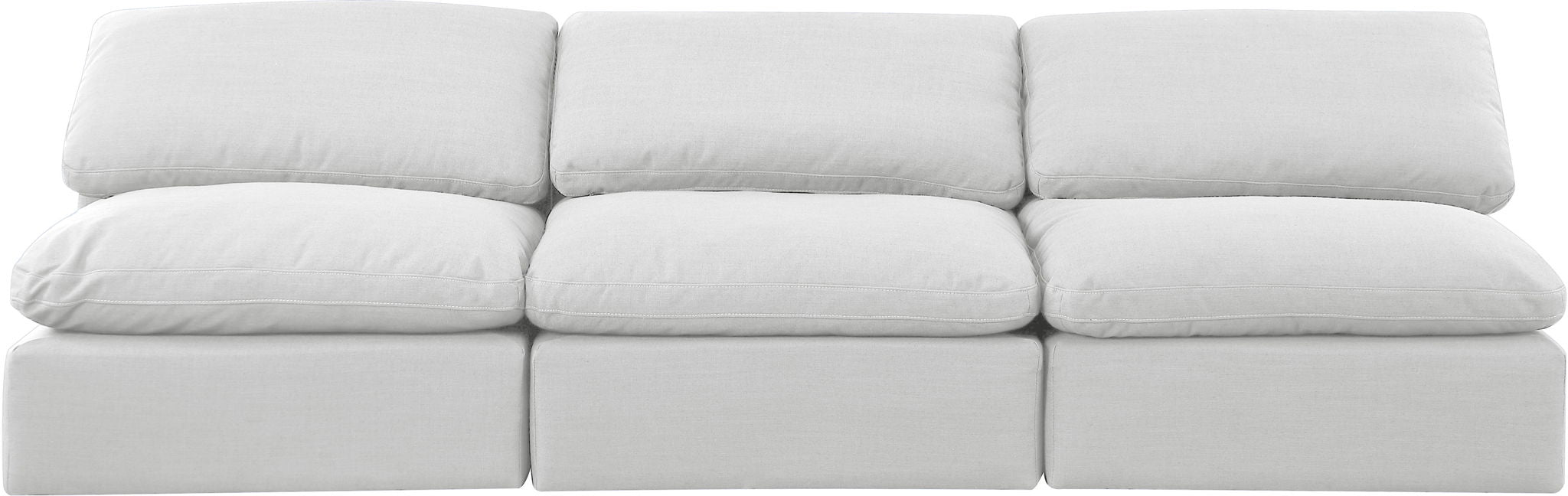 Indulge - Linen 3 Piece Modular Armless Sofa - White - Urban Living Furniture (Los Angeles, CA)