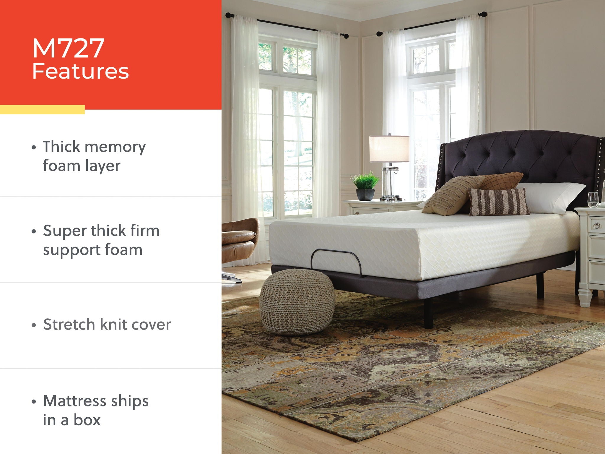 Chime 12 Inch Memory Foam - Memory Foam Mattress - Urban Living Furniture (Los Angeles, CA)