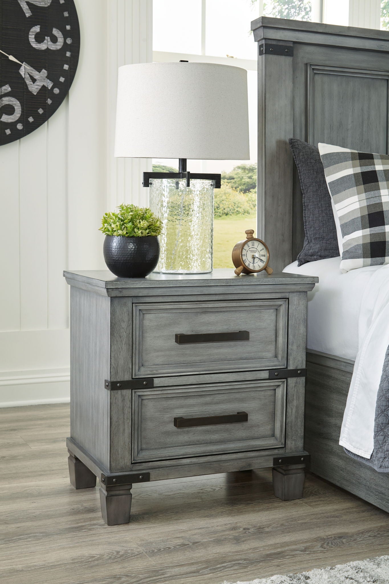 Russelyn - Gray - Two Drawer Night Stand - Urban Living Furniture (Los Angeles, CA)