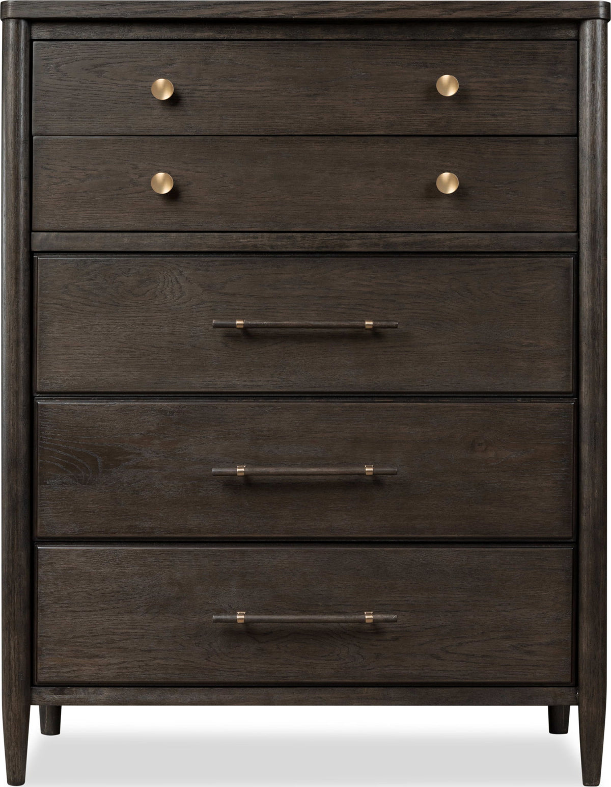 Rockport - Five Drawer Oak Wood Chest - Yin