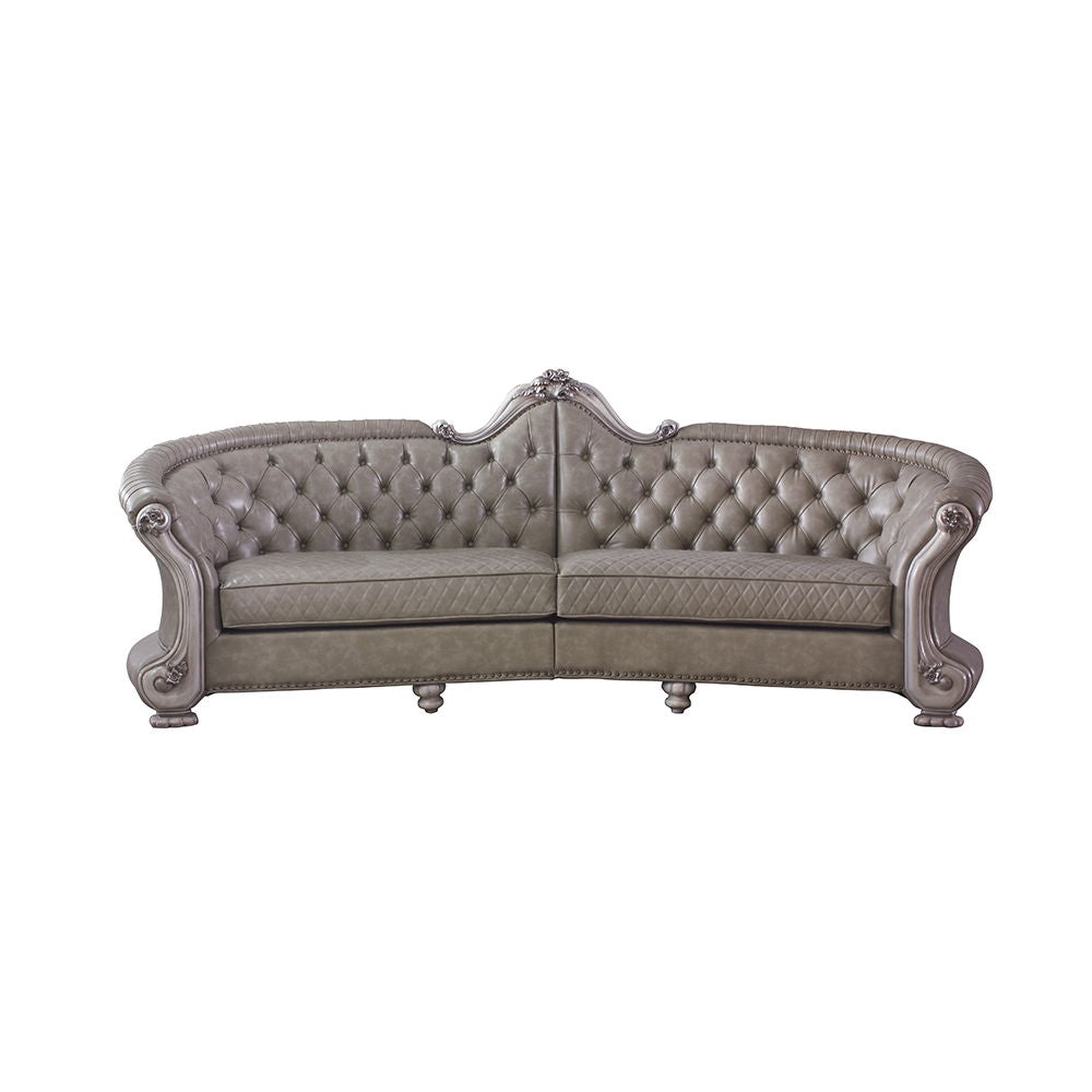 Dresden - Sofa - Bone PU & Gold Patina - Urban Living Furniture (Los Angeles, CA)