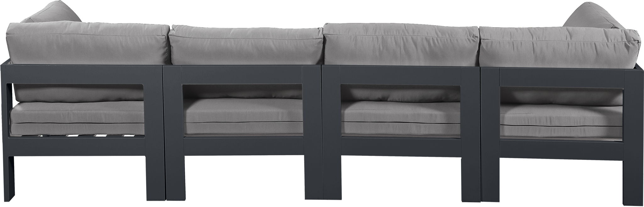 Nizuc - Outdoor Patio 4 Seat Modular Sofa With Gray Frame - Urban Living Furniture (Los Angeles, CA)