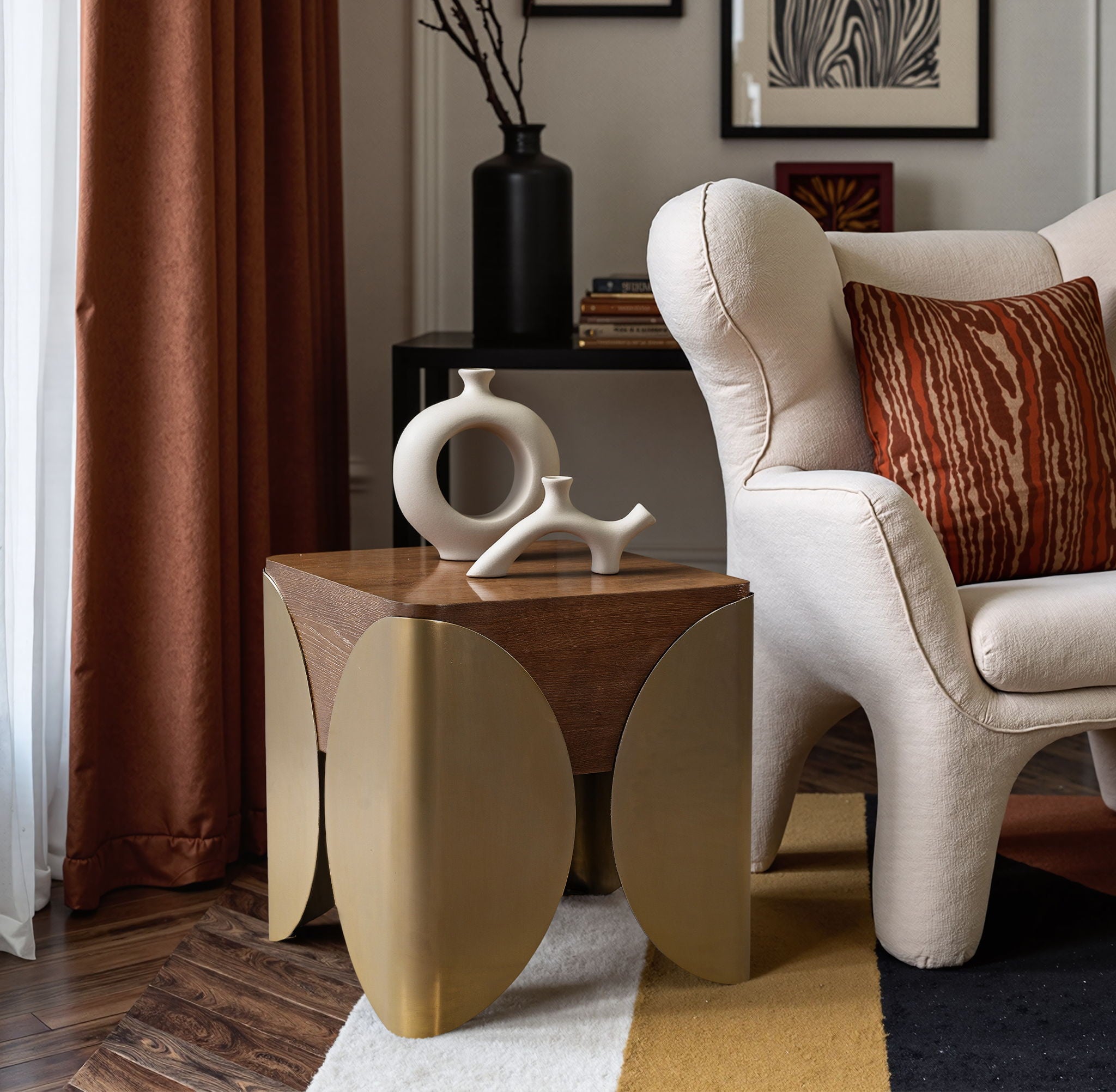 Cazari - Oak Wood And Iron Table - Urban Living Furniture (Los Angeles, CA)