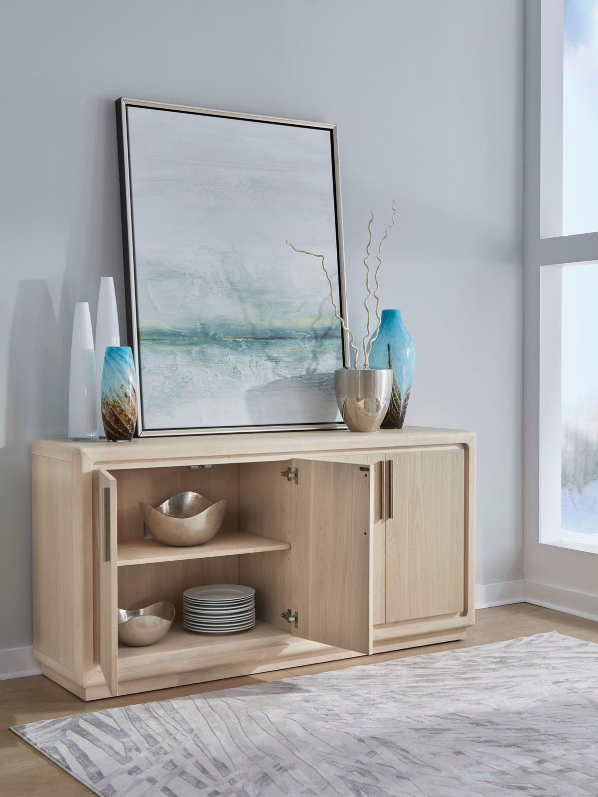 Magnolia - 4 Door Wooden Sideboard - Daffodil