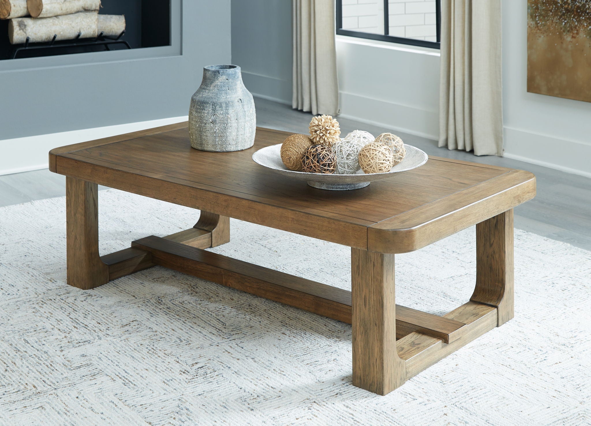 Cabalynn - Light Brown - Rectangular Cocktail Table - Urban Living Furniture (Los Angeles, CA)