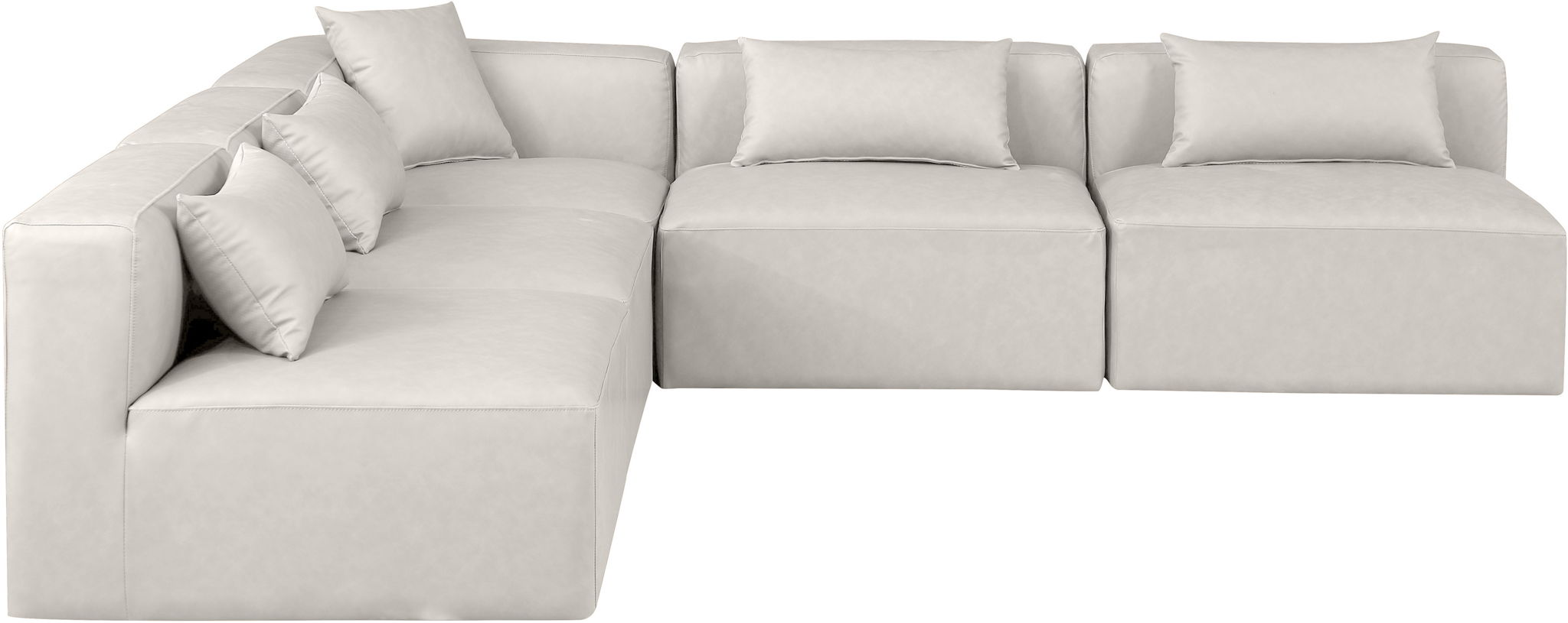 Cube - 5 Piece Modular Corner Armless Sectional