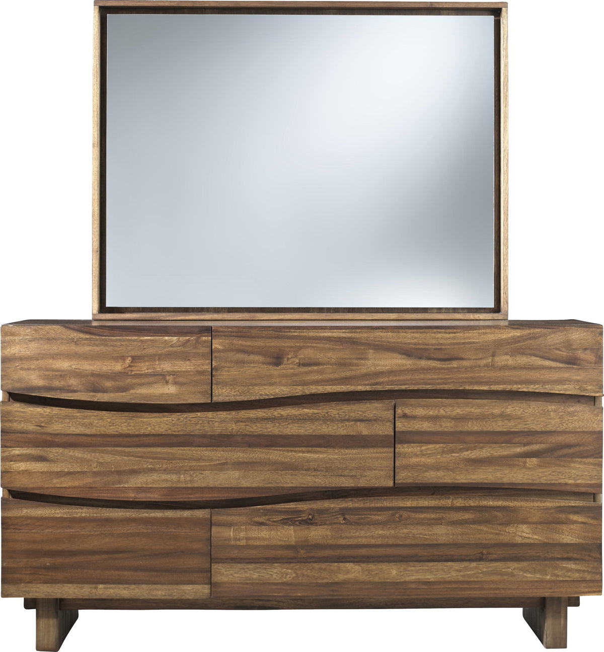 Ocean - Six Drawer Solid Wood Dresser - Natural Sengon (2024)