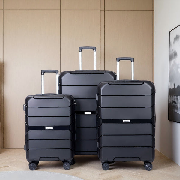 Hardshell Suitcase Spinner Wheels Lightweight Durable Suitcase With Tsa Lock, 3 Piece Set