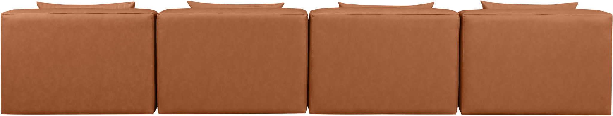Cube - Modular 4 Piece Armless Sofa - Cognac - Urban Living Furniture (Los Angeles, CA)