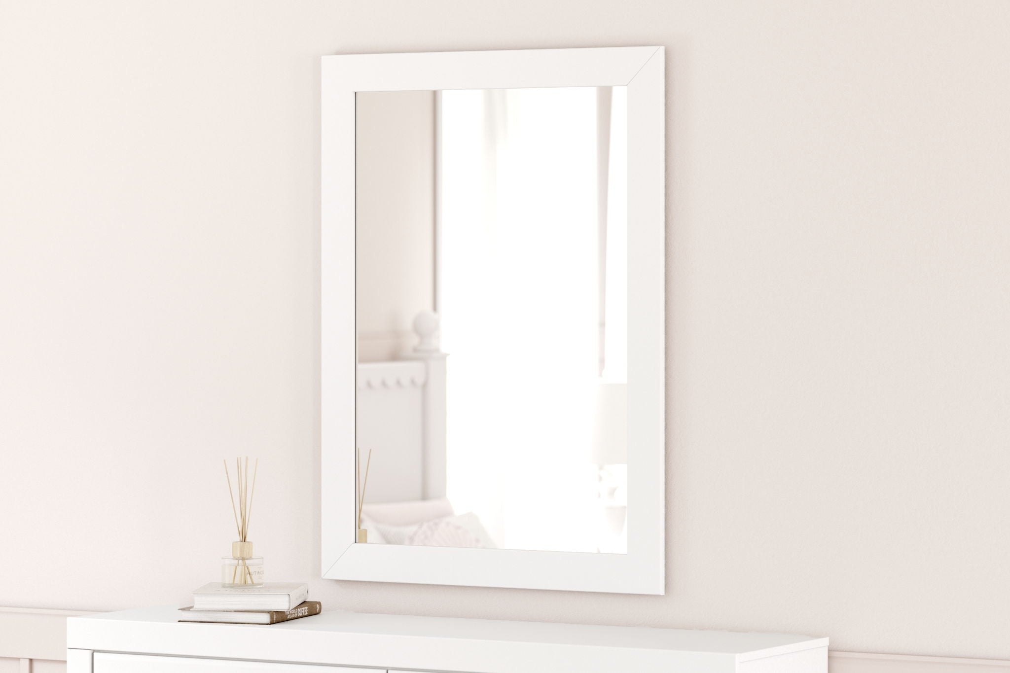 Mollviney - White - Bedroom Mirror - Urban Living Furniture (Los Angeles, CA)