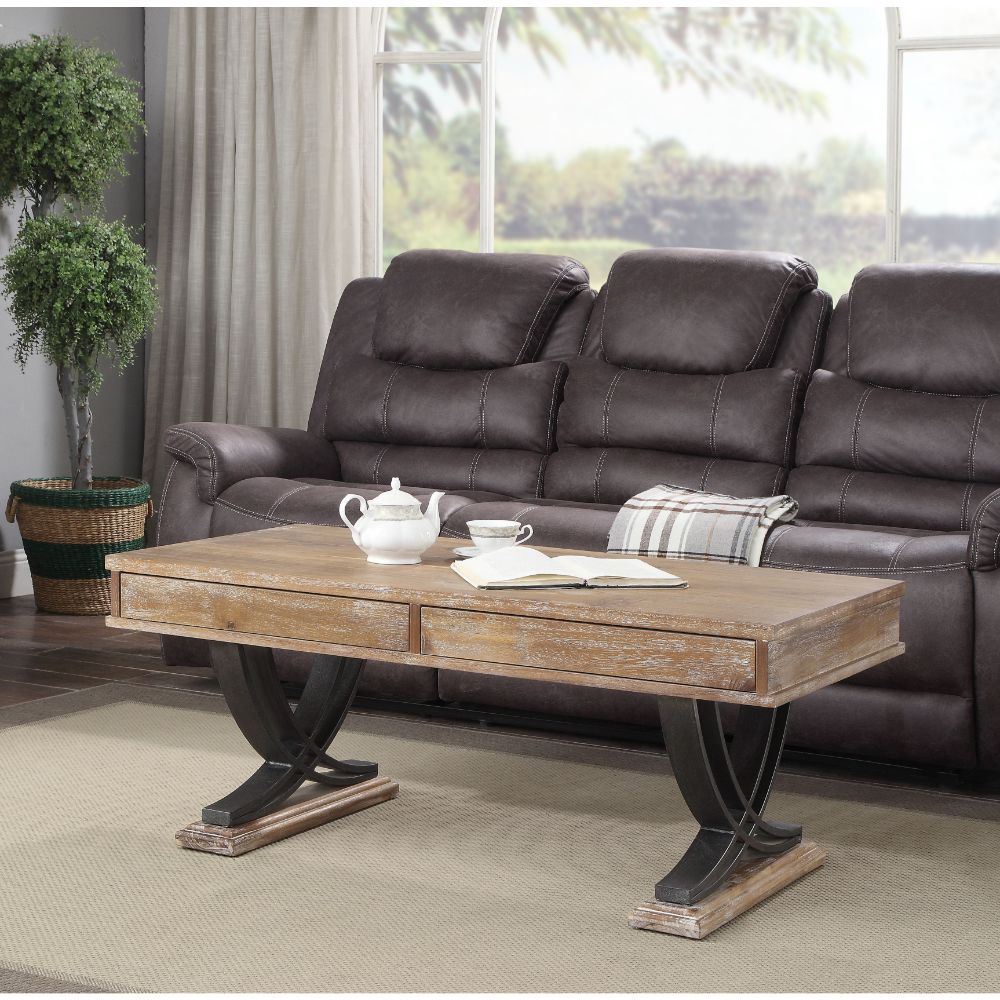 Pellio - Coffee Table - Antique Oak & Black - Urban Living Furniture (Los Angeles, CA)