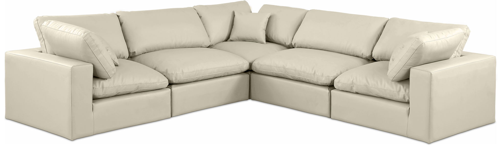 Comfy - 5 Piece Faux Leather Modular Corner Sectional - Urban Living Furniture (Los Angeles, CA)