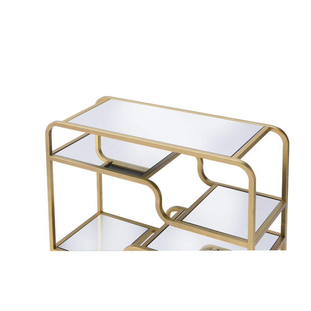 Astrid - Sofa Table - Mirrored & Gold - Urban Living Furniture (Los Angeles, CA)