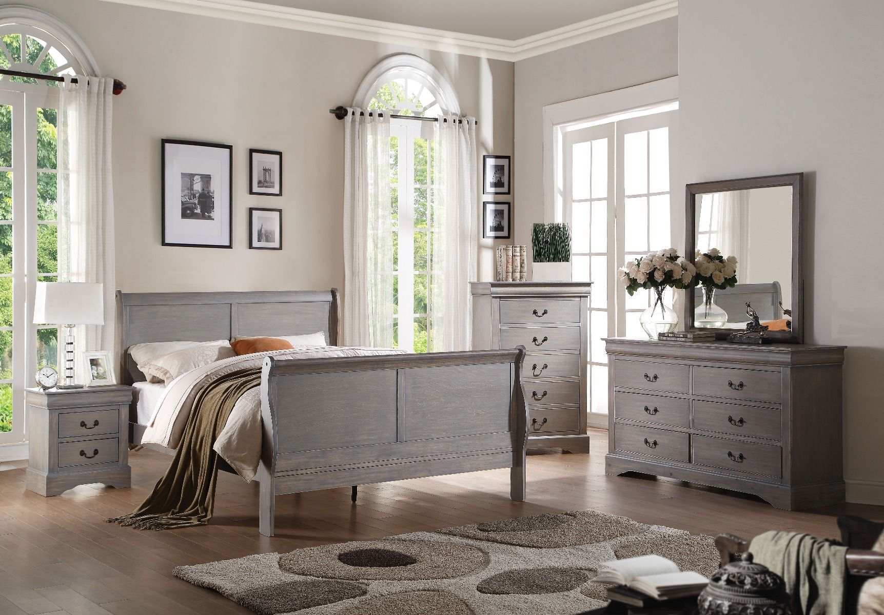 Louis Philippe III - Bed (FB 34"H) - Urban Living Furniture (Los Angeles, CA)