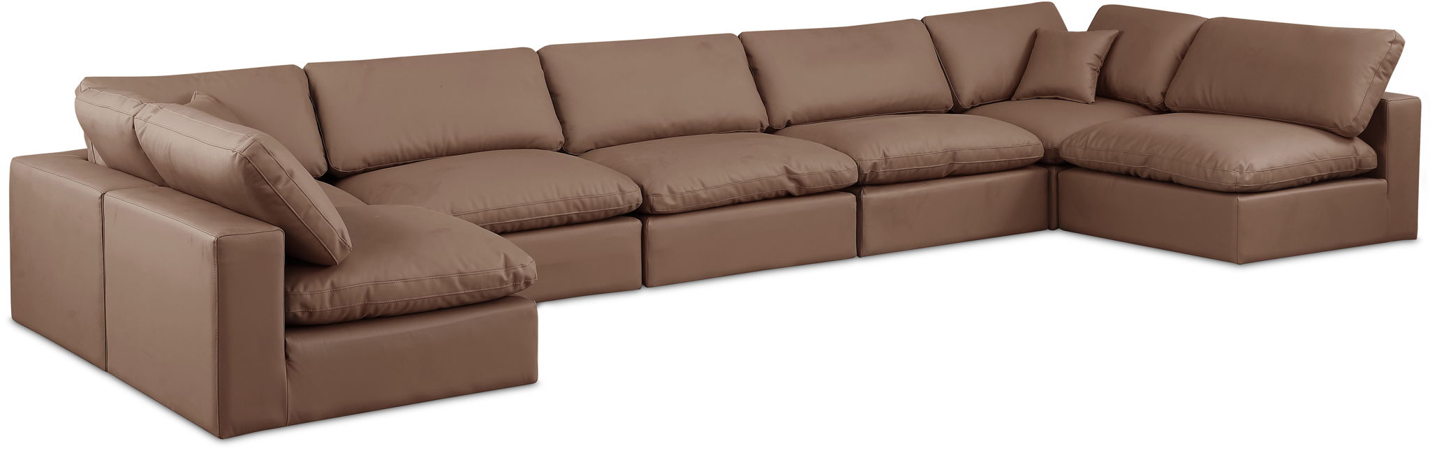 Comfy - 7 Piece Faux Leather Modular Armless Sectional - Urban Living Furniture (Los Angeles, CA)