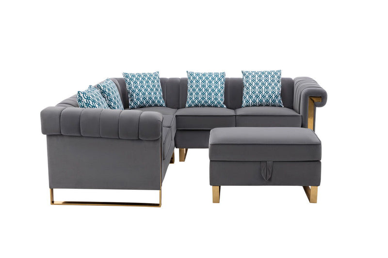 Maddie - Velvet Sectional Sofa - Urban Living Furniture (Los Angeles, CA)
