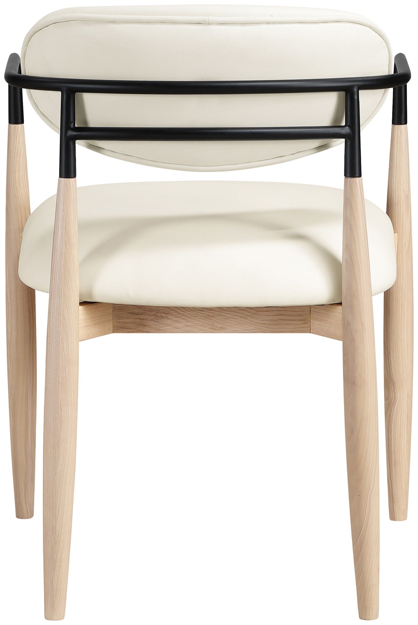Riccio - Faux Leather Dining Arm Chair (Set of 2) - Natural Frame - Urban Living Furniture (Los Angeles, CA)