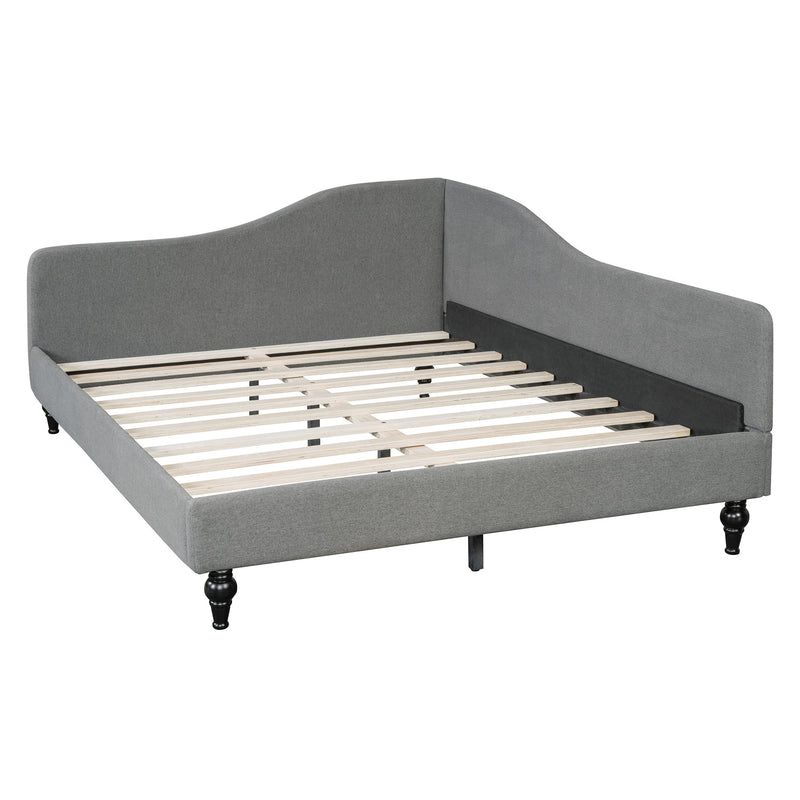 Modern L Shaped Linen Daybed With Legs