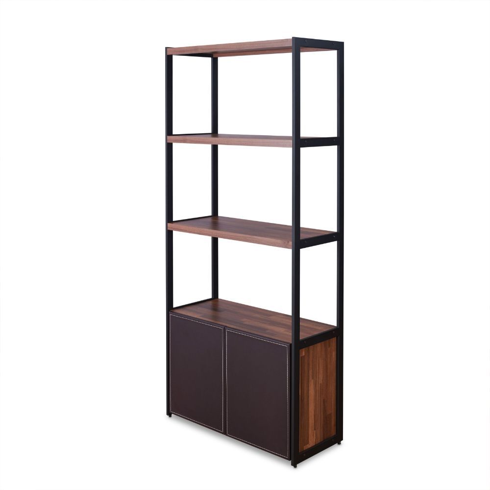 Sara - Bookshelf - Espresso PU, Walnut & Sandy Black - Urban Living Furniture (Los Angeles, CA)