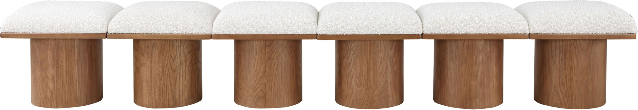 Pavilion - 6 Piece Modular Bench With Brown Base