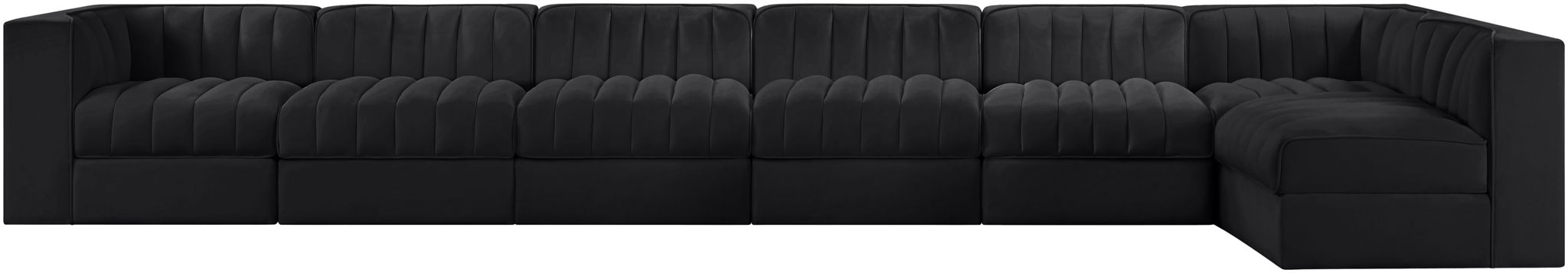 Rummi - Velvet Performance Fabric Upholstered 7 Piece Modular Sectional, L-Shaped (Right) - Urban Living Furniture (Los Angeles, CA)