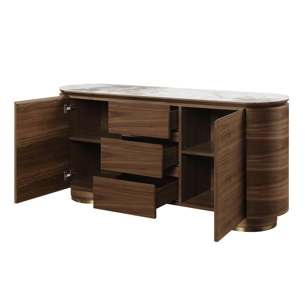Willene - Server With Ceramic Top - Ceramic Top & Walnut - Urban Living Furniture (Los Angeles, CA)