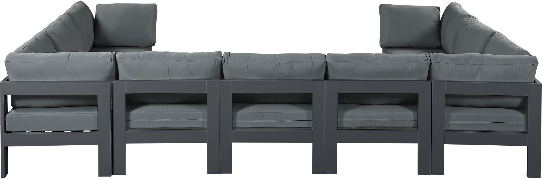 Nizuc - Outdoor Patio 9 Piece Modular Sectional With Gray Frame - Urban Living Furniture (Los Angeles, CA)