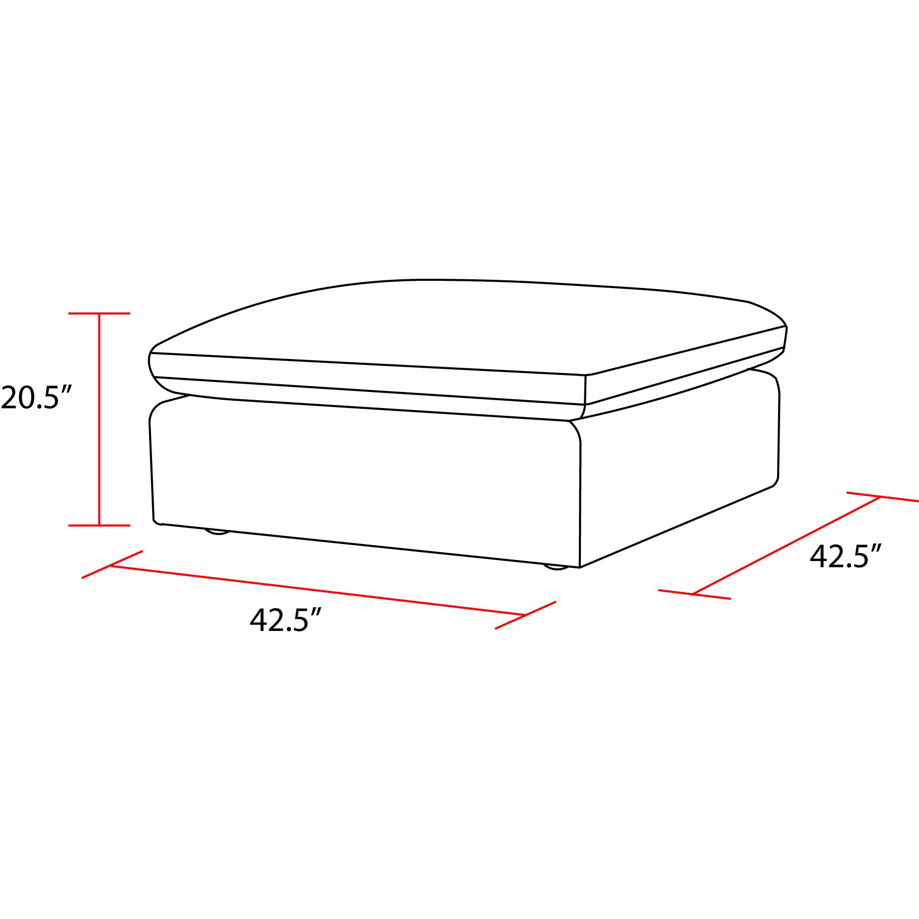 Exhale - Ottoman - Mathis Thunder - Urban Living Furniture (Los Angeles, CA)