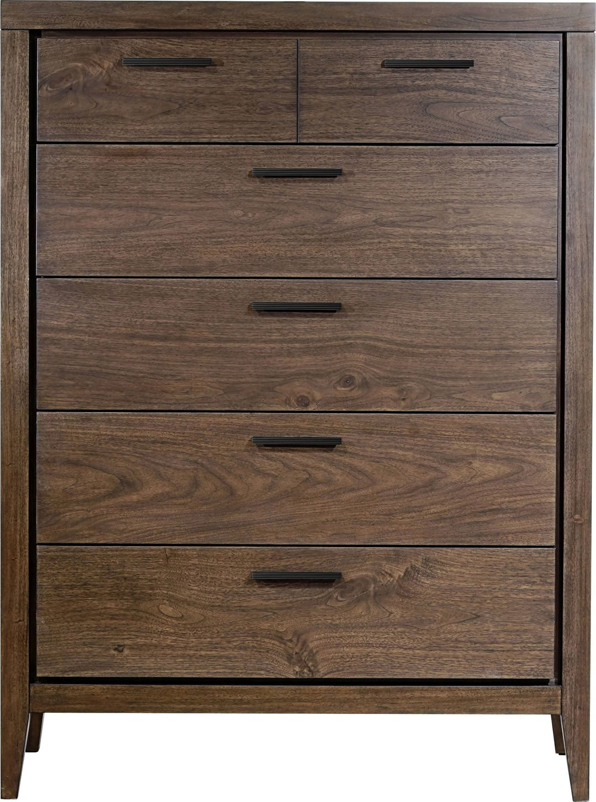 Boracay - Five Drawer Walnut Chest - Wild Oats Brown (2024)