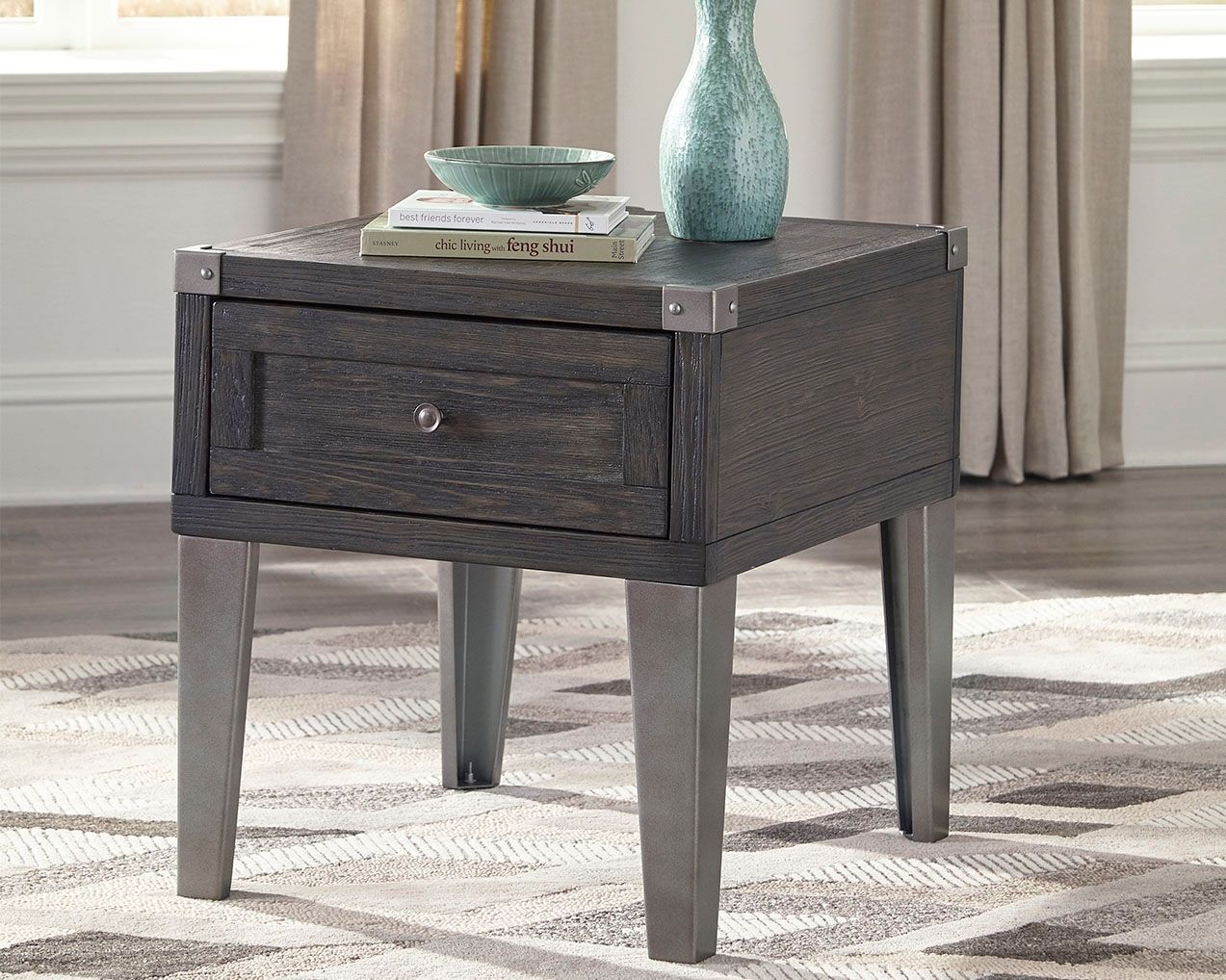Todoe - Dark Gray - Rectangular End Table - Urban Living Furniture (Los Angeles, CA)