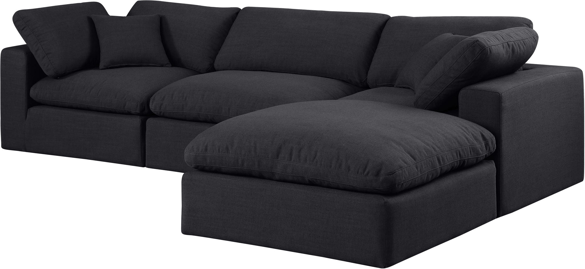 Comfy - 4 Piece Linen Fabric Modular Sectional With Chaise - Urban Living Furniture (Los Angeles, CA)