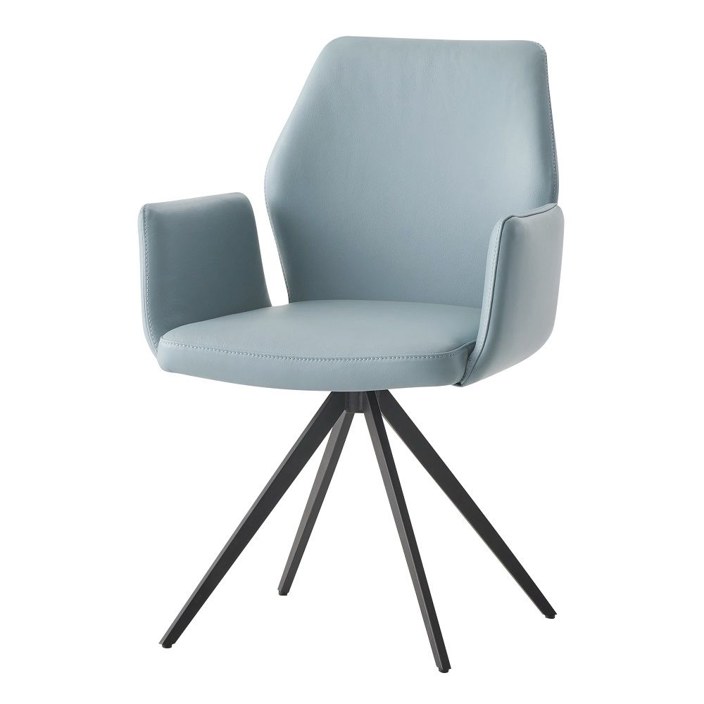 Segismunda - Side Chair With Swivel - Light Blue & Black - Urban Living Furniture (Los Angeles, CA)