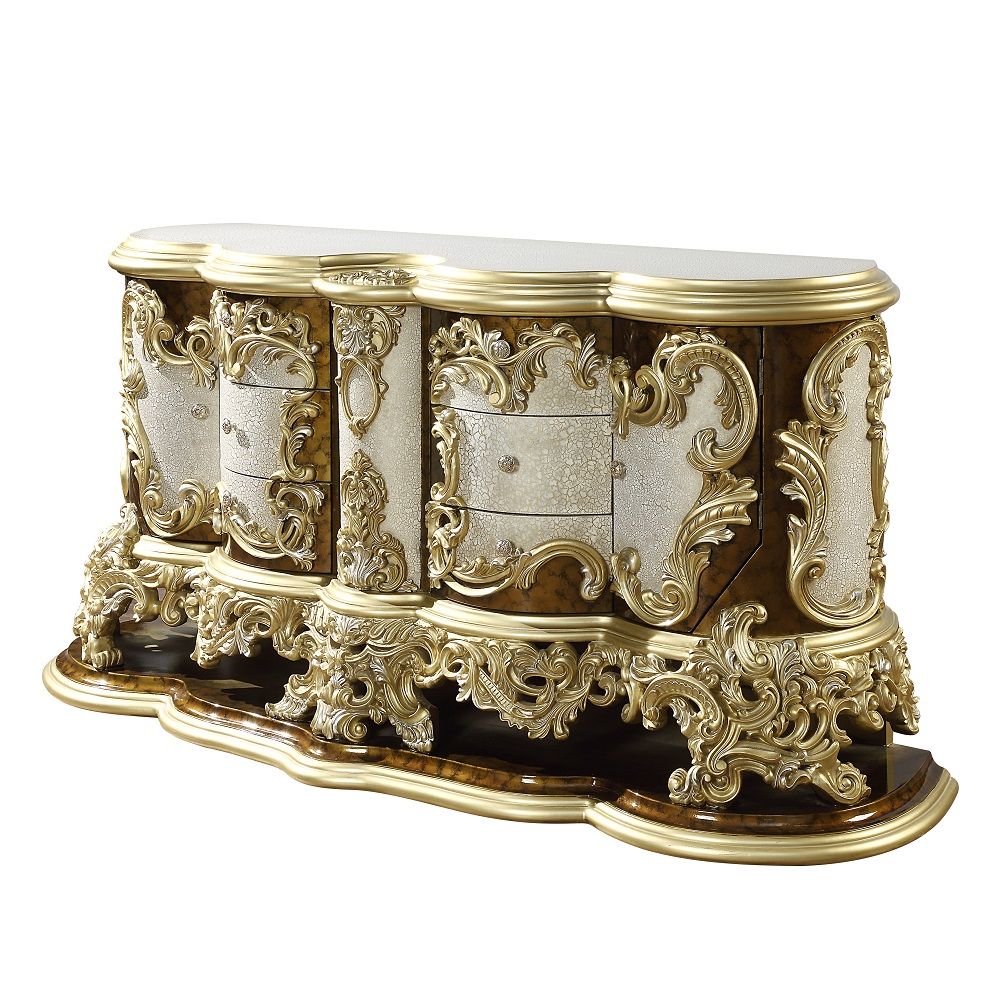 Desiderius - Dresser - Antique Gold & Hand Painted Brown - Urban Living Furniture (Los Angeles, CA)