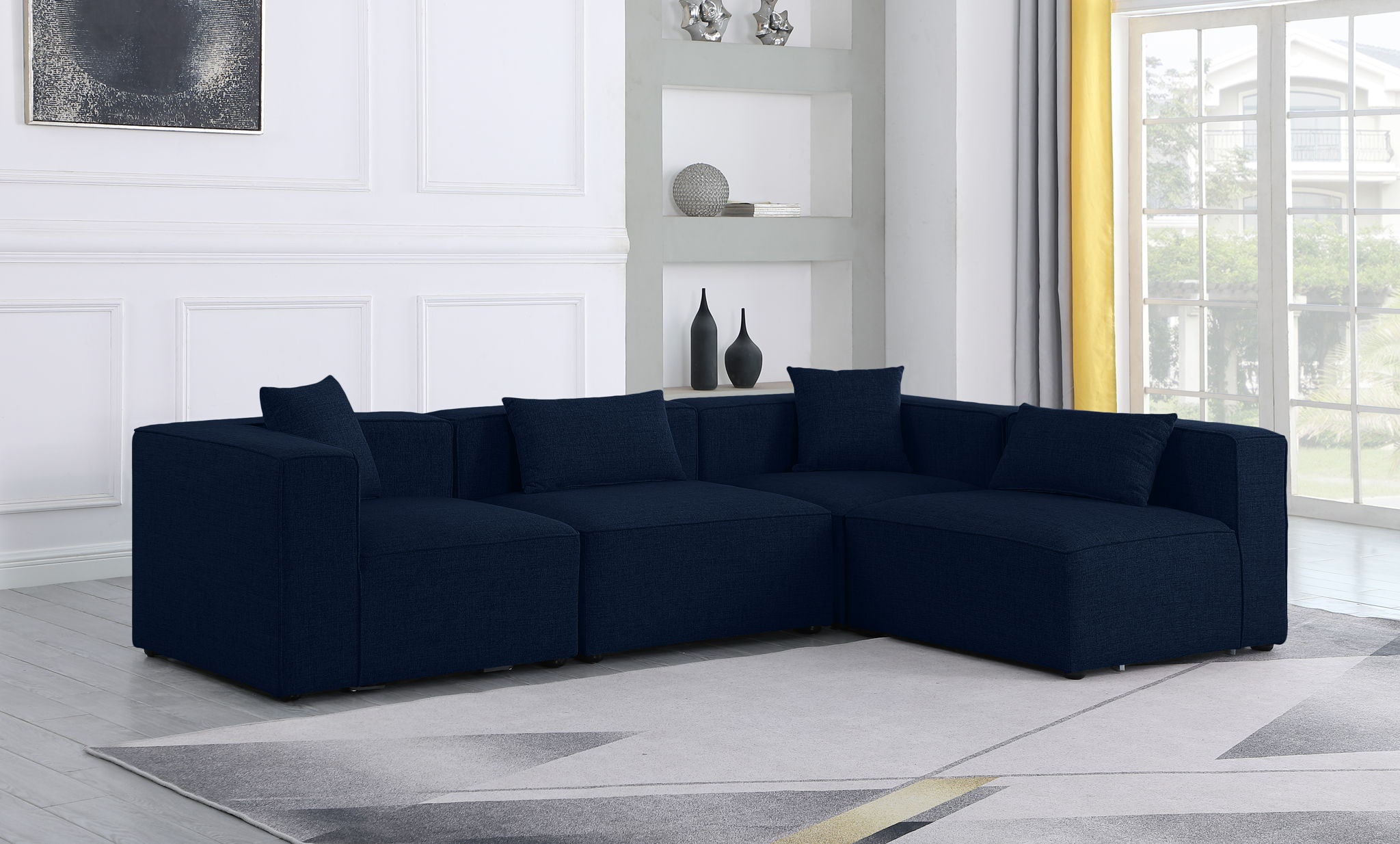 Cube - Linen 4 Piece Modular Corner Sectional - Urban Living Furniture (Los Angeles, CA)