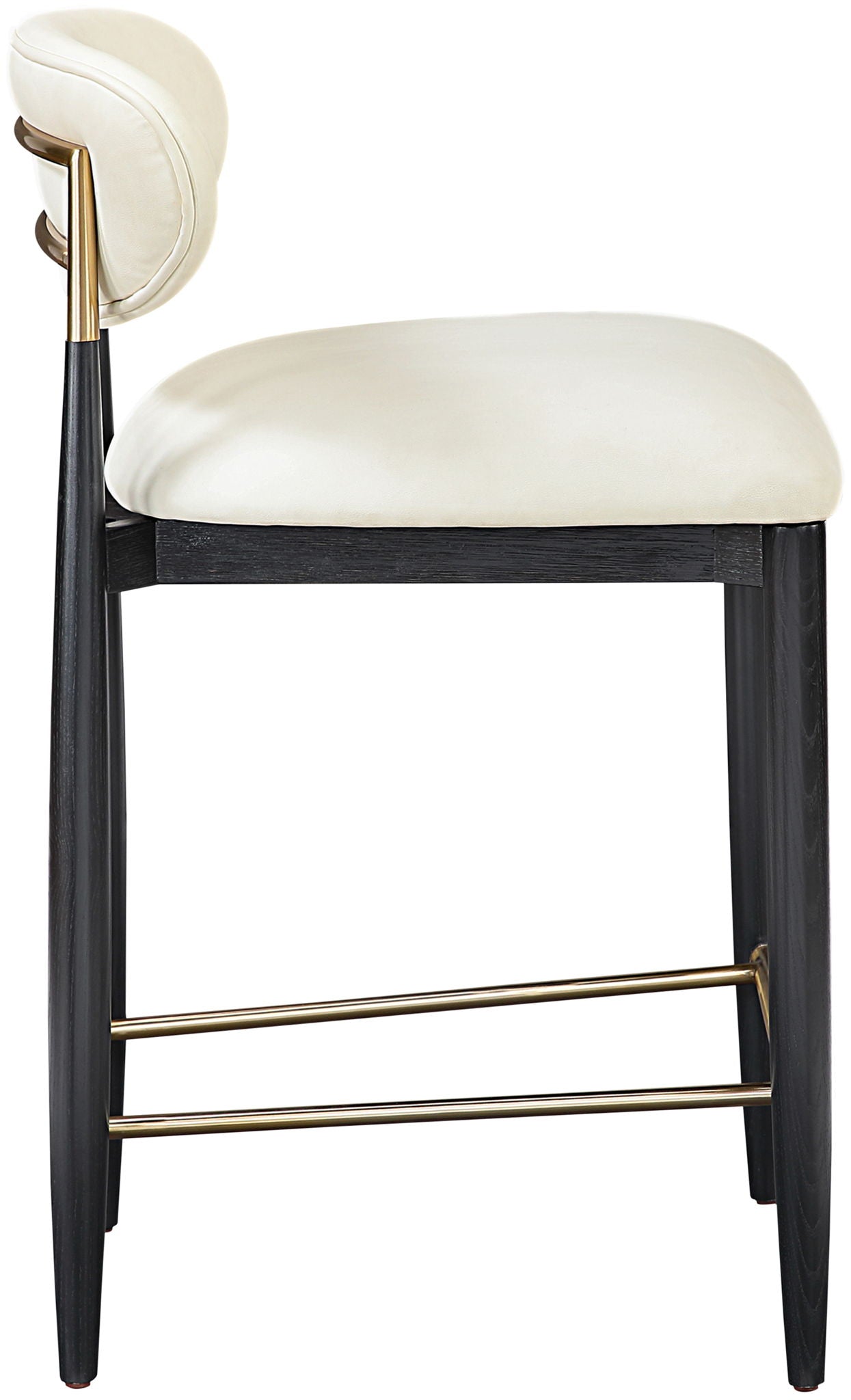 Riccio - Stool - Black And Gold Frame