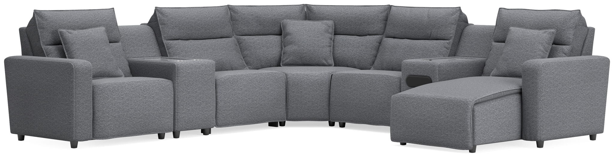 Modmax II - Reclining Sectional - Salt And Pepper - Urban Living Furniture (Los Angeles, CA)