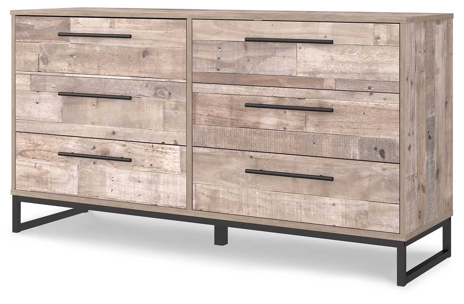 Neilsville - Six Drawer Dresser - Vinyl-Wrapped - Whitewash - Urban Living Furniture (Los Angeles, CA)