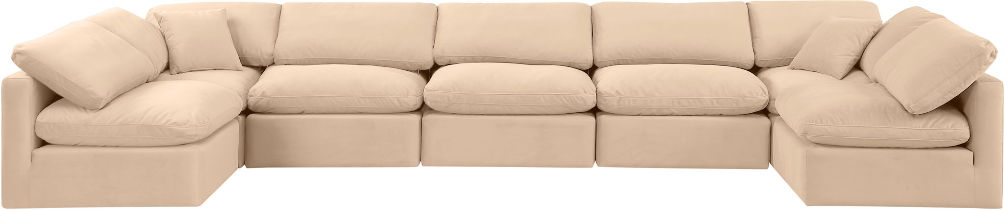 Indulge - Velvet 7 Piece Modular U-Shaped Sectional - Urban Living Furniture (Los Angeles, CA)
