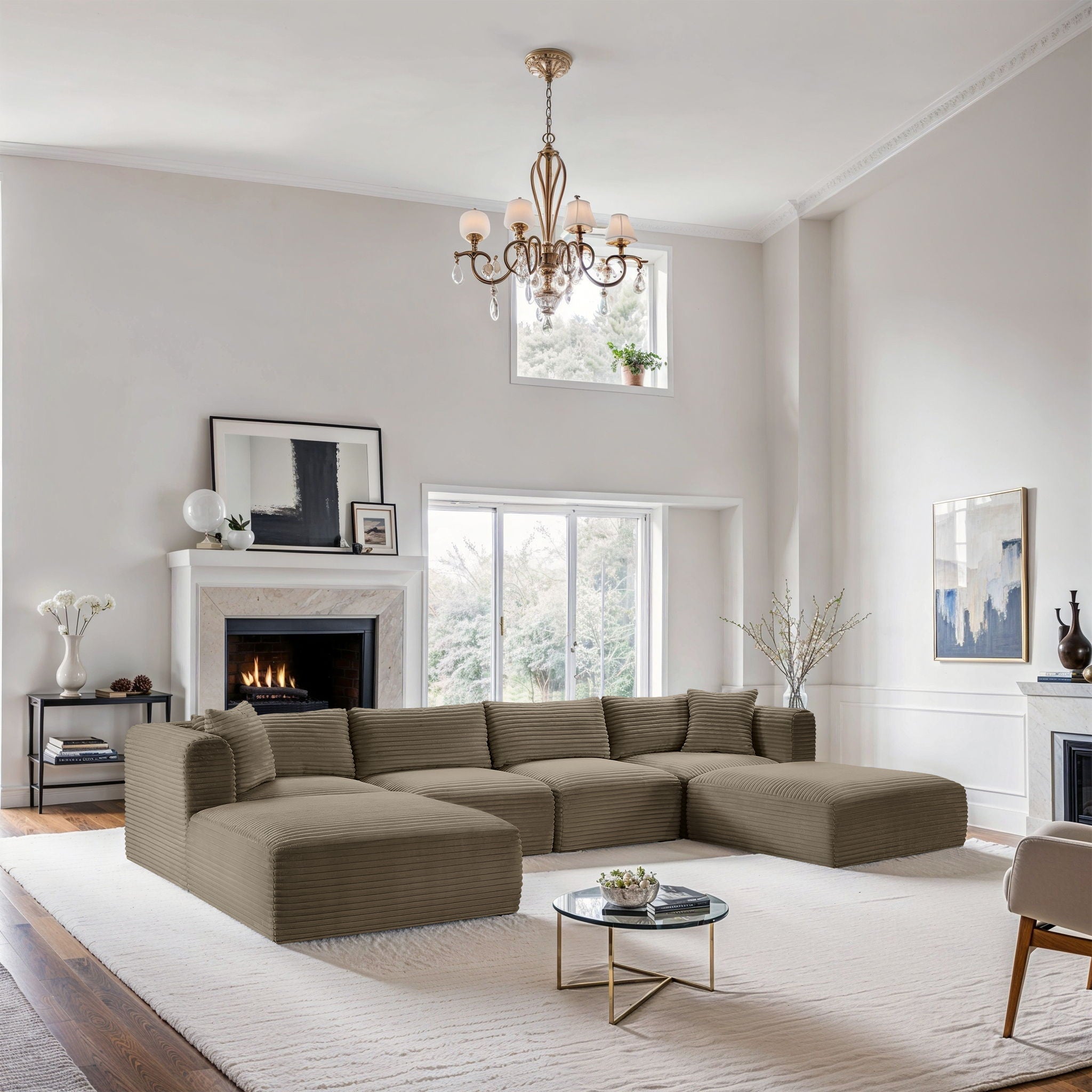 Shaggy - Fabric 6 Piece Modular Sectional With 2 Ottomans - Urban Living Furniture (Los Angeles, CA)