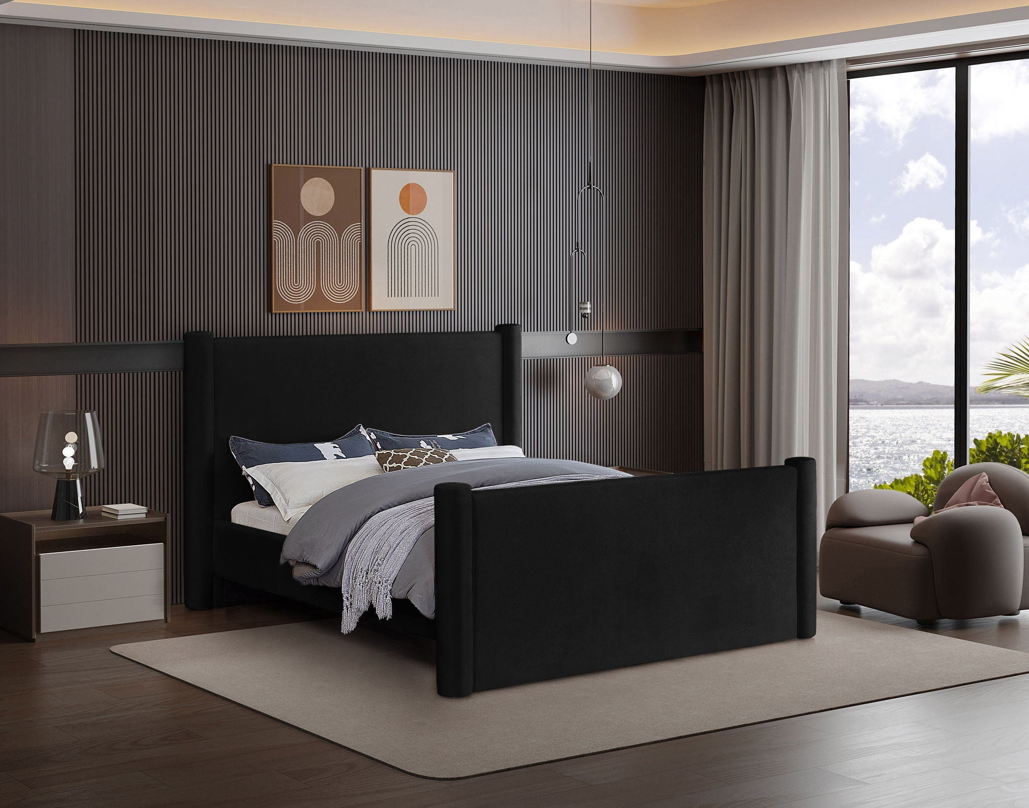 Elias - Velvet Bed - Urban Living Furniture (Los Angeles, CA)