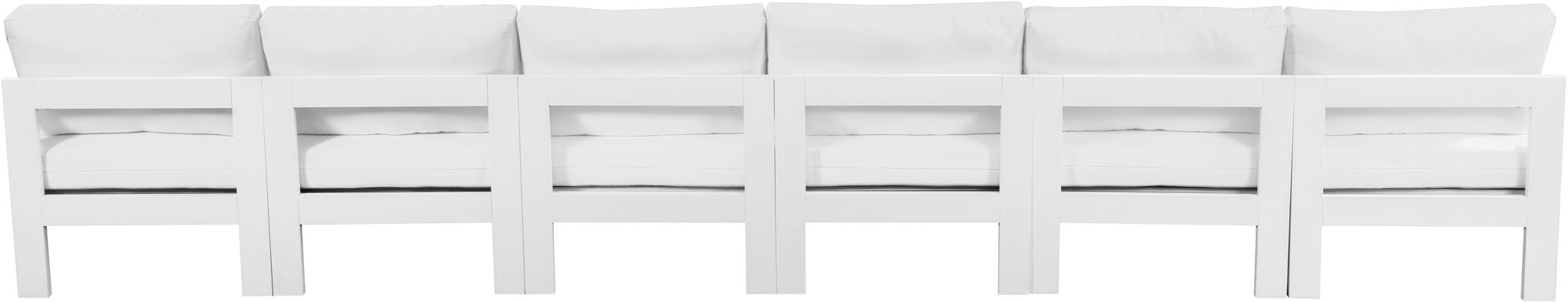 Nizuc - Outdoor Patio 6 Seat Armless Modular Sofa With White Frame - Urban Living Furniture (Los Angeles, CA)