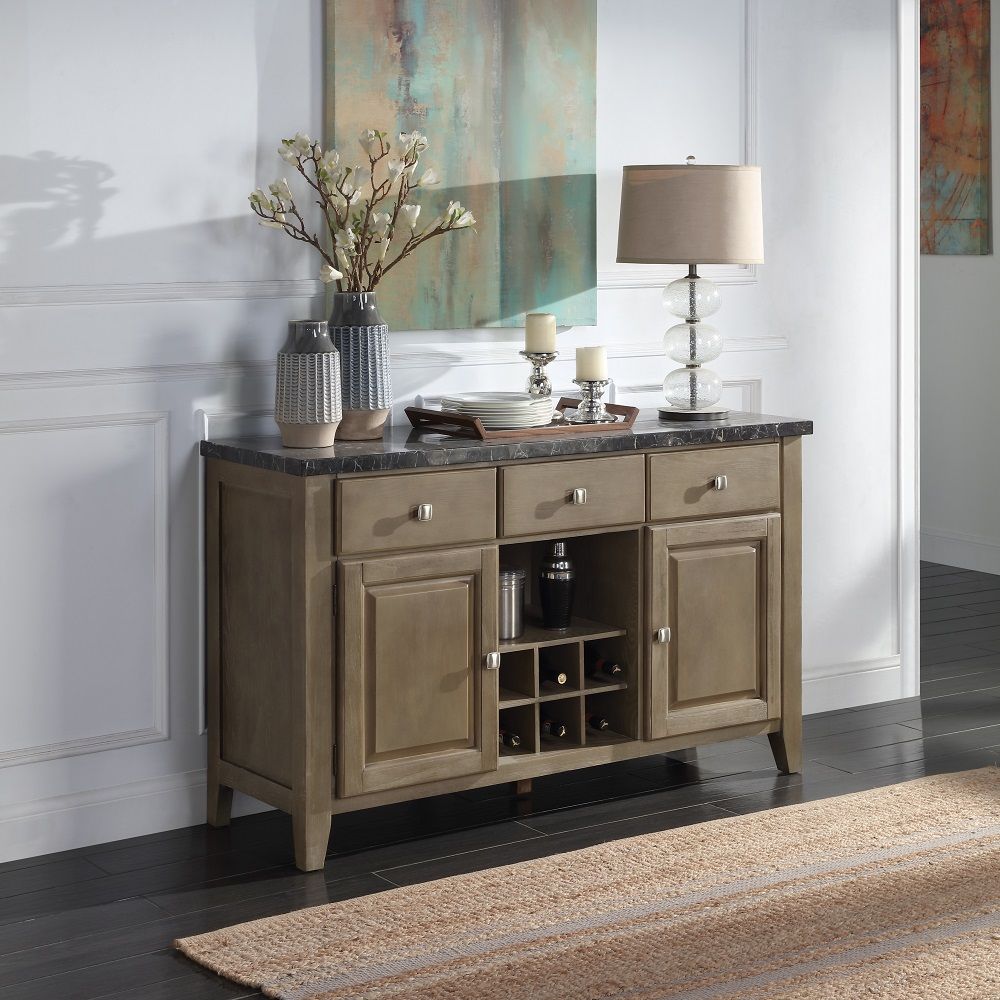Charnell - Server - Marble Top & Oak - Urban Living Furniture (Los Angeles, CA)