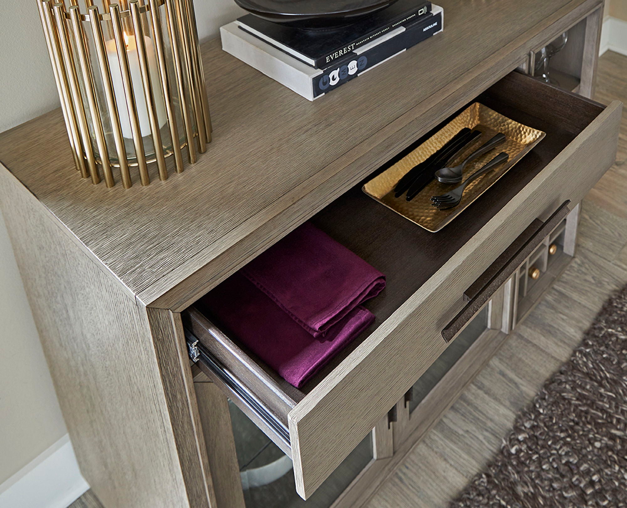 Pure Modern Dining - Multi-Functional Server With Bar Cabinet - Moonstone - Urban Living Furniture (Los Angeles, CA)
