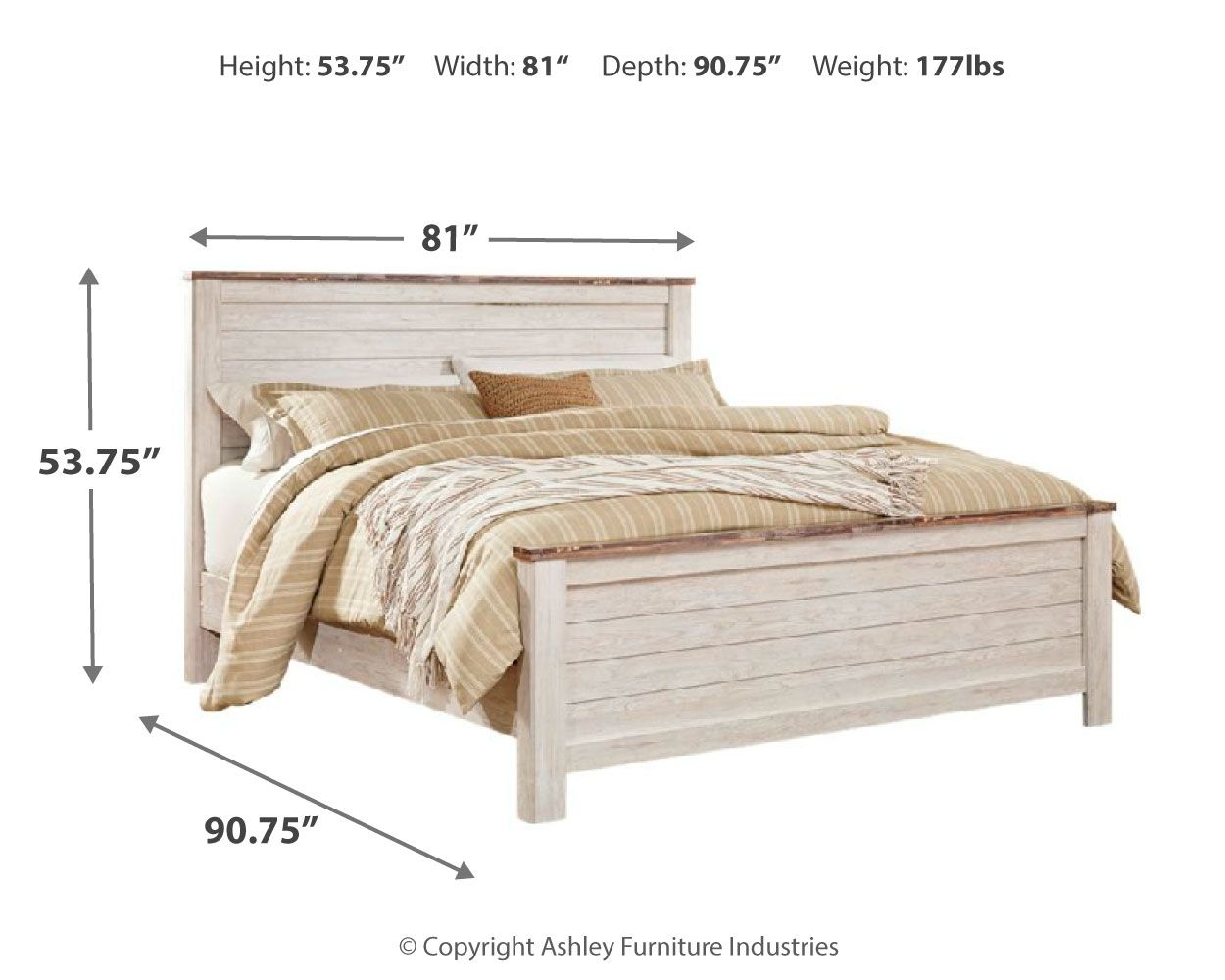 Willowton - Panel Bed