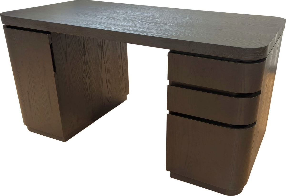 Elora - Double Pedestal Desk - Jet
